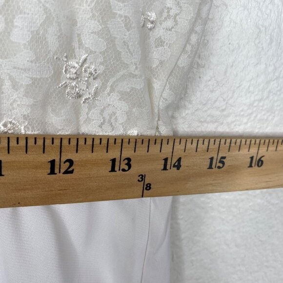 Vintage Fit Rite Lingerie Slip Dress Shadow Panel Babydoll Coquette White 34 NWT - Picture 12 of 13